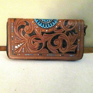 Myra Wallet Leather Western Style